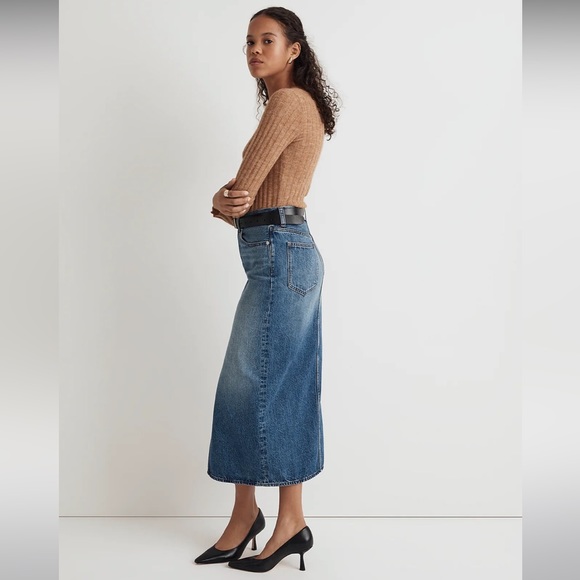 NWOT Madewell Denim Mid-Rise Maxi Skirt in Pratt Wash - Size 25 - Picture 3 of 10
